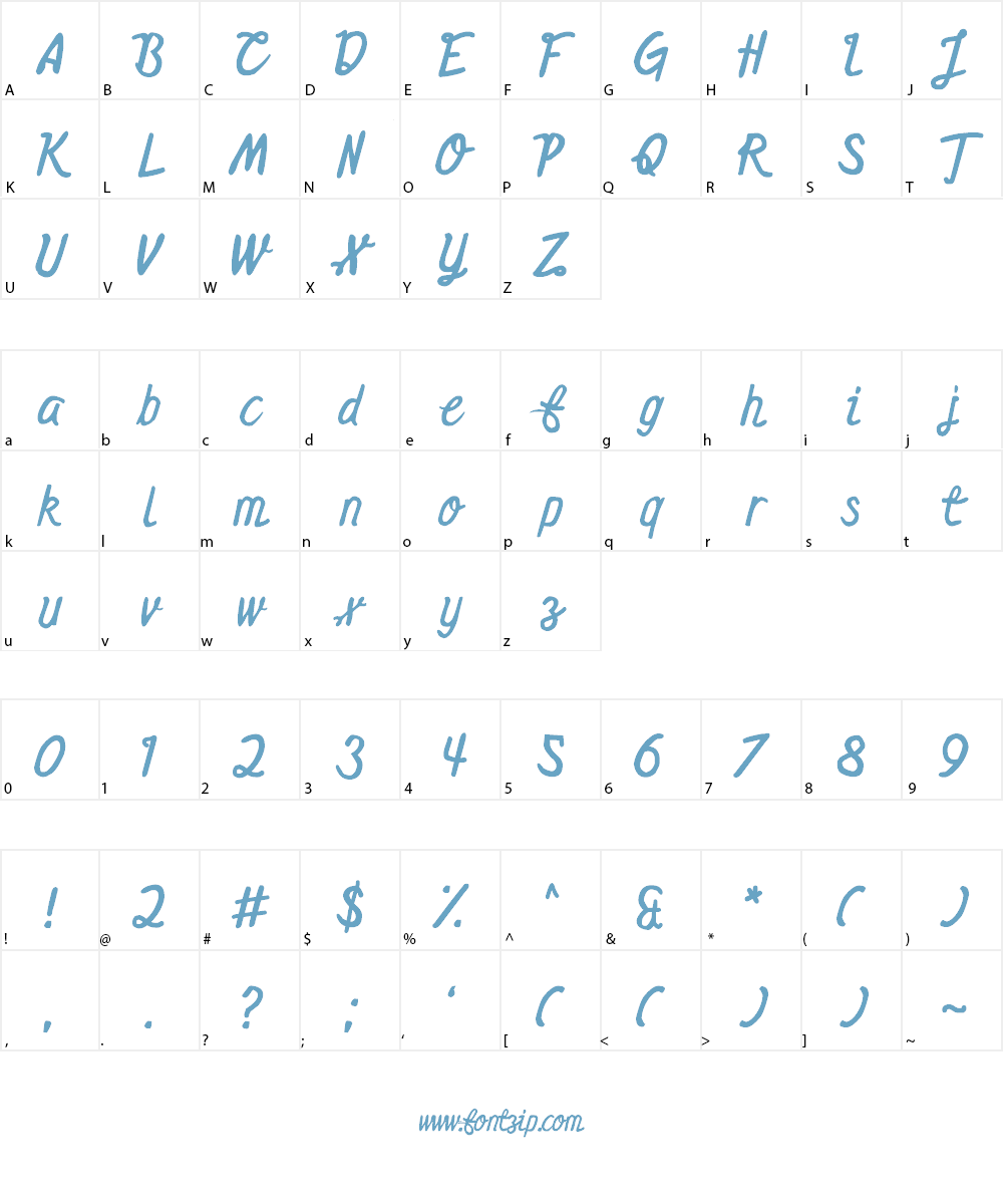 Midnights on the Shore Font Character